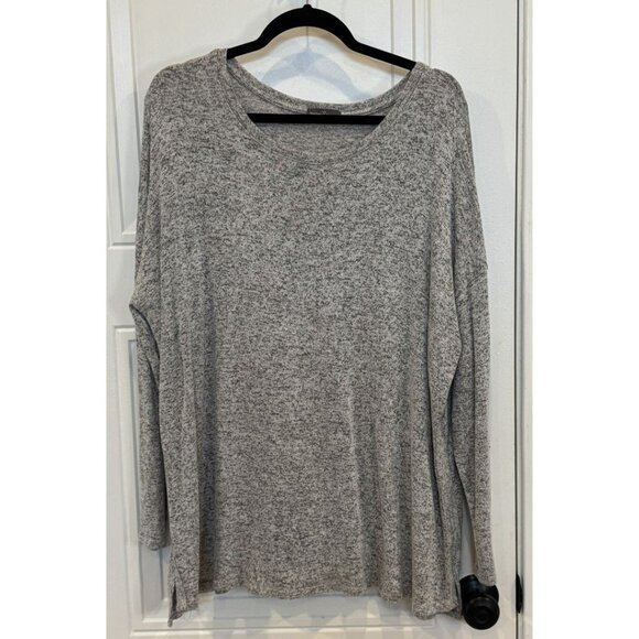 Market & Spruce Tops - EUC Market & Spruce 2xl Heathered Grey Knit Tunic Top Cozy Casual Long-Sleeves